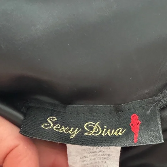 Elegant Black Maxi Skirt Sexy Diva XXL Leather look Body Con - Picture 4 of 7